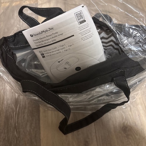 Ameda NWT Mya Joy Brand New Breast Pump and Black Tote Bag Instruction Manual - Picture 2 of 4